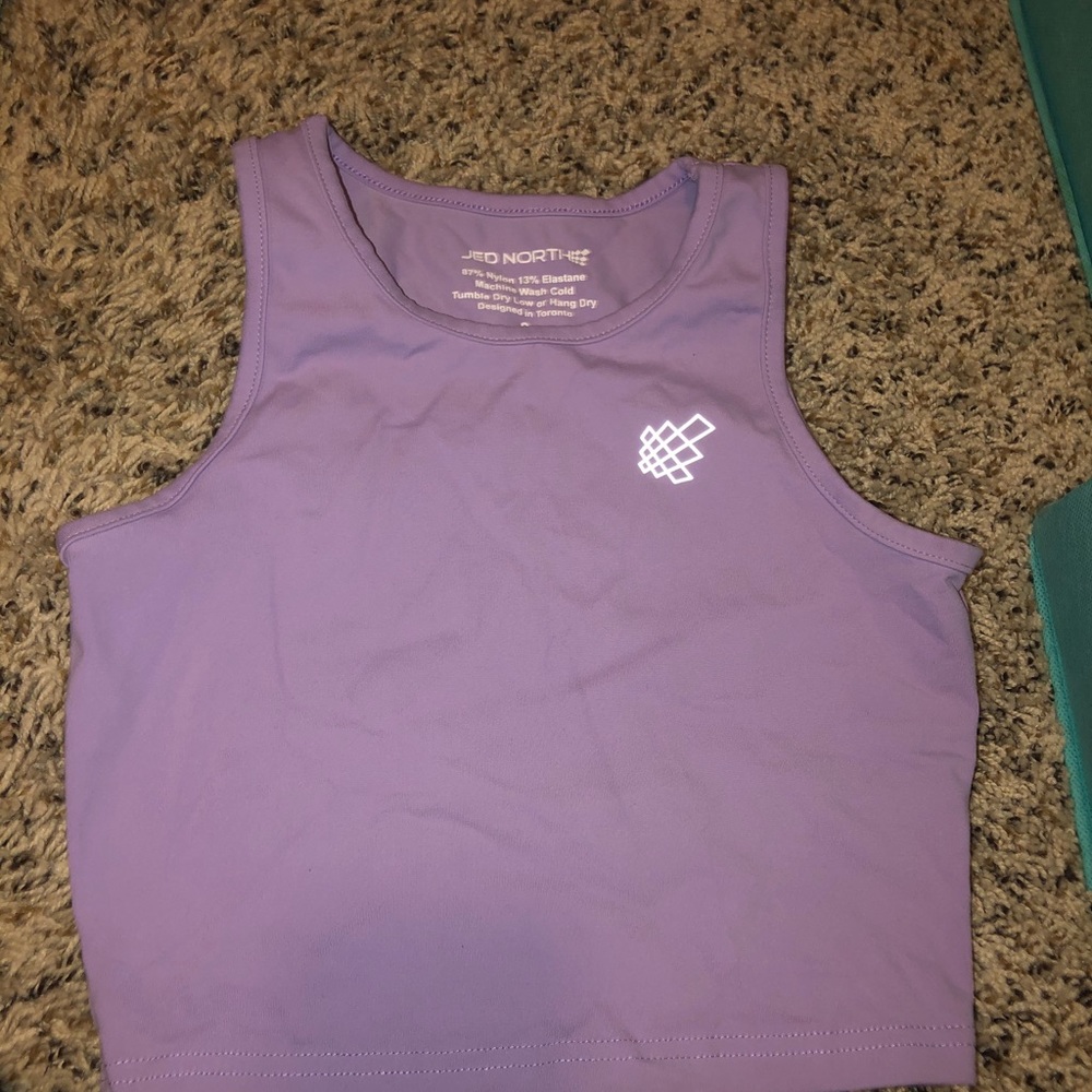 jed north workout crop top tanks